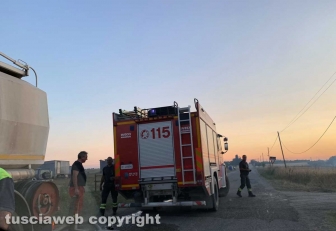 Vasto incendio a Montalto di Castro