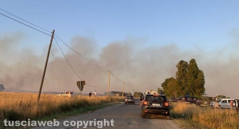 Vasto incendio a Montalto di Castro