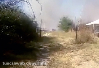 Civita Castellana - Vasto incendio in campagna