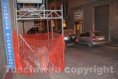 Via Garibaldi a ostacoli - L\'impalcatura