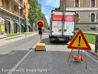 Viterbo - I lavori in via Marconi