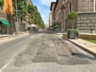 Viterbo - I lavori in via Marconi