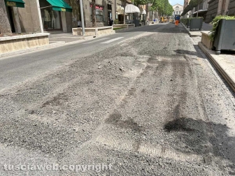 Viterbo - I lavori in via Marconi