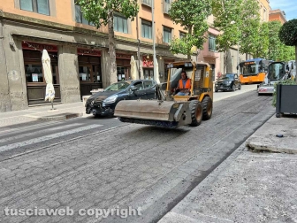 Viterbo - I lavori in via Marconi