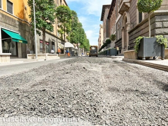 Viterbo - I lavori in via Marconi
