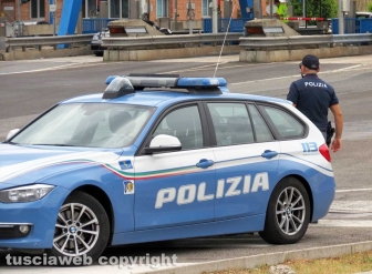 Orte - La polizia al casello dell'autostrada