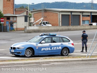 Orte - La polizia al casello dell'autostrada