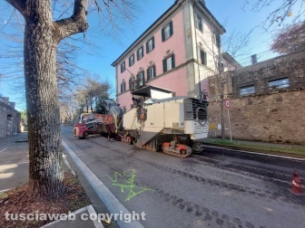 Viterbo - Viale Trieste, iniziata la fresatura