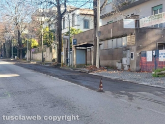 Viterbo - Viale Trieste, iniziata la fresatura