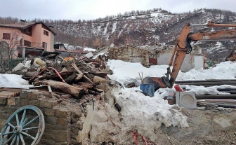 Vigili del fuoco ad Amatrice