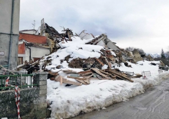 Vigili del fuoco ad Amatrice