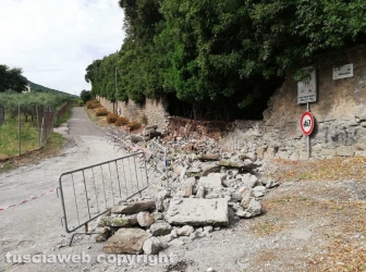 Villa Lante, il muro crollato