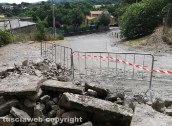 Villa Lante, il muro crollato