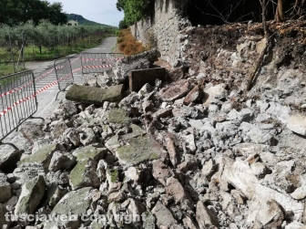 Villa Lante, il muro crollato