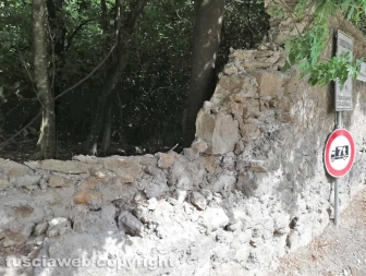 Villa Lante, il muro crollato