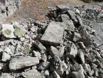Villa Lante, il muro crollato