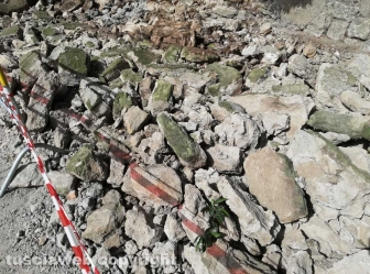 Villa Lante, il muro crollato