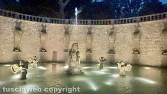 Bagnaia - Villa Lante restaurata e illuminata