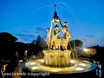 Bagnaia - Villa Lante restaurata e illuminata