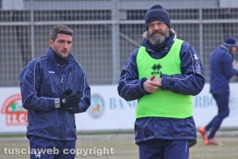 Viterbese, il primo allenamento di Luigi Falcone