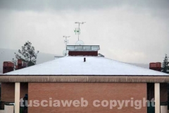 Viterbo imbiancata dalla grandine