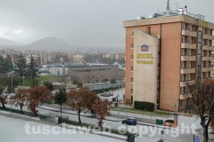 Viterbo imbiancata dalla grandine