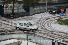 Viterbo imbiancata dalla grandine
