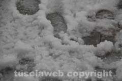 Viterbo imbiancata dalla grandine