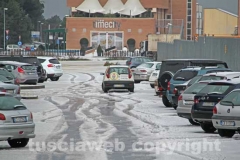 Viterbo imbiancata dalla grandine