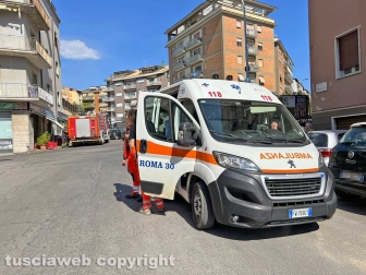 Viterbo - Incendio in un appartamento in via Monte Grappa