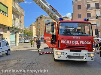 Viterbo - Incendio in un appartamento in via Monte Grappa