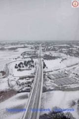 Viterbo e la Tuscia innevate viste dall\'elicottero