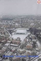 Viterbo e la Tuscia innevate viste dall\'elicottero