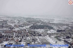Viterbo e la Tuscia innevate viste dall\'elicottero