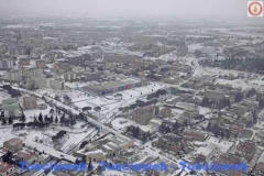 Viterbo e la Tuscia innevate viste dall\'elicottero