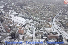Viterbo e la Tuscia innevate viste dall\'elicottero