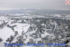 Viterbo e la Tuscia innevate viste dall\'elicottero