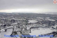 Viterbo e la Tuscia innevate viste dall\'elicottero