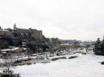 Maltempo - La neve a Viterbo - Valle Faul