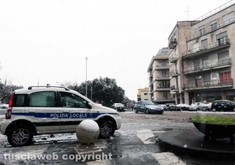 Maltempo - La neve a Viterbo - Porta Fiorentina