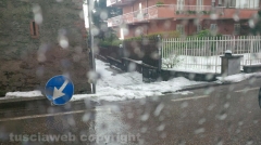 Viterbo ricoperta di grandine
