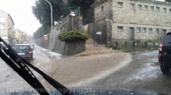 Viterbo - Via della Palazzina e il fiume che arriva da pratogiardino