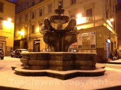 Viterbo sotto la neve all\'alba