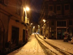Viterbo sotto la neve all\'alba