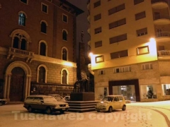 Viterbo sotto la neve all\'alba