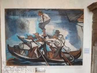 Vittorio Sgarbi inaugura la mostra a palazzo Doebbing