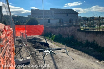 Viterbo - Si apre una voragine in via del Pilastro