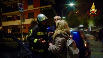 Voragine inghiotte auto alla Balduina