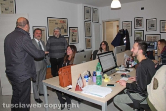 Zingaretti nella sede di Tusciaweb