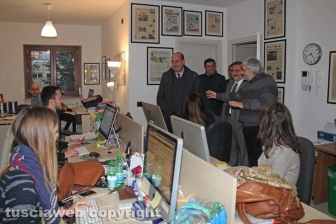 Zingaretti nella sede di Tusciaweb